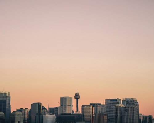 Australian city skyline featuring modern architecture at dusk